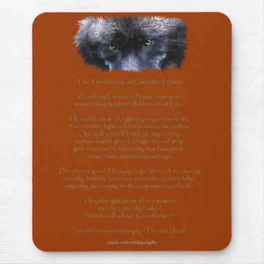 ツーウルフチェロキーストーリーアメリカン マウスパッド (正面)