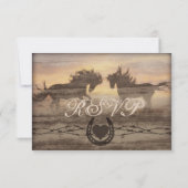 ツーウーズカント素朴リーウエディング出欠の出欠 出欠カード (裏面)