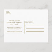 ツーエレファンツ ゴールド フォール ウェディング セーブ ザ デート 案内ポストカード (裏面)