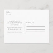 ツーエレファンツ シルバー フォール ウェディング セーブ ザ デート 案内ポストカード (裏面)