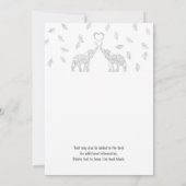 ツーエレファントハートシルバー秋の結婚式招待状 招待状 (裏面)