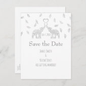 ツーエレファント シルバー フォール ウェディング セーブ・ザ・デート 案内ポストカード (正面/裏面)