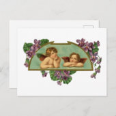 ツーエンジェル絵画ズヴィンテージ ポストカード (正面/裏面)