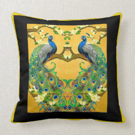 ツーオスインディアンブルーピーコック クッション