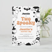 ツーオレン不気味ジ幽霊ハロウィーン誕生日 招待状 (スタンド正面)