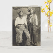 ツーカウボーイズ誕生日カード カード (黄色い花)