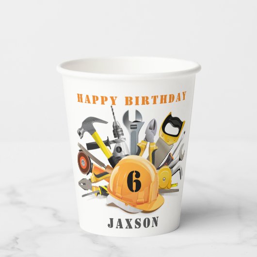 ツーカスタマイズルズリトルハンディマン誕生日 紙コップ (裏面)