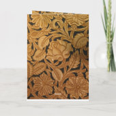 ツーカスタムル付きの革イメージグリーティングカード カード (裏面)