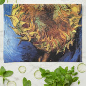 ツーカットサンフラワーズバンゴッホファインアート キッチンタオル (折り畳み)