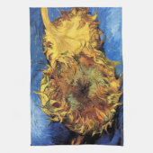 ツーカットサンフラワーズバンゴッホファインアート キッチンタオル (縦)