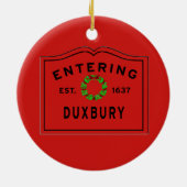 ツーカラーブロークトンMAホリデーリース セラミックオーナメント (裏面)