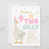 ツーガウ間抜けスセカンドバースデーパーティー春誕生日 招待状 (正面)