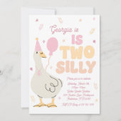 ツーガウ間抜けスセカンドバースデーパーティー春誕生日 招待状 (正面)