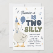 ツーガウ間抜けスセカンドバースデーパーティー春誕生日 招待状 (正面)