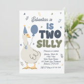 ツーガウ間抜けスセカンドバースデーパーティー春誕生日 招待状 (スタンド正面)