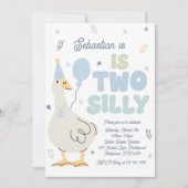 ツーガウ間抜けスセカンドバースデーパーティー春誕生日 招待状 (正面)