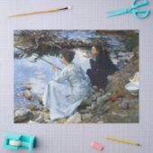 ツーガールズ魚釣りバイジョンシンガーサージェント 薄葉紙 (クラフト)