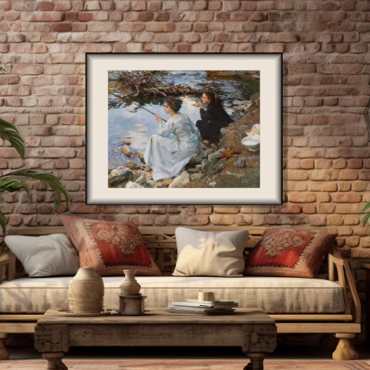 ツーガールズ魚釣り、サージェント1918 ポスター