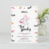 ツーガール不気味セカンドブデイハロウィーン誕生日 招待状 (スタンド正面)