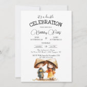 ツーキッズオリエンタルイーストアジアダブルバースデーパーティー 招待状 (正面)