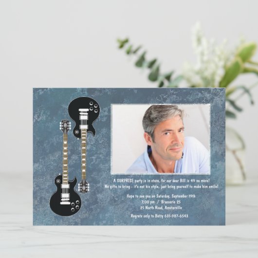 ツーギターサプライズフォト招待状 招待状 (スタンド正面)