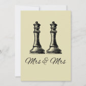 ツークイーンズレズ結婚ビアン 招待状 (正面)