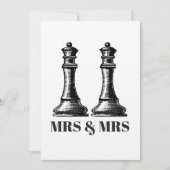 ツークイーンズレズ結婚ビアン 招待状 (正面)