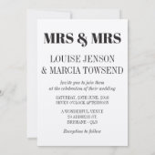 ツークイーンズレズ結婚ビアン 招待状 (裏面)