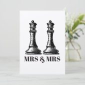 ツークイーンズレズ結婚ビアン 招待状 (スタンド正面)