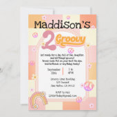 ツーグルービーガールズ誕生日招待状 招待状 (正面)