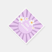 ツーグルービーレトロサンシャインガール第2誕生日 スタンダードカクテルナプキン (角)