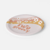 ツーグルービーレトロデイジーボホレインボー紙プレート ペーパープレート (アングル)