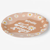 ツーグルービー第2誕生日パーティーボホレトロデイジー ペーパープレート (アングル)