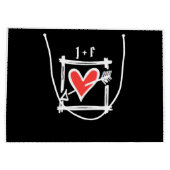 ツーグルームズバイクもしくは自転車に乗る人結婚バイク ラージペーパーバッグ (裏面)