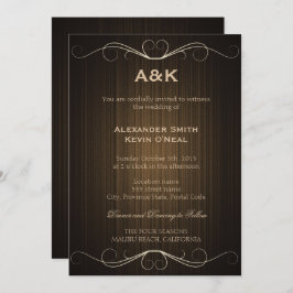 ツーグルーム – ゲイカントリーウェディング招待状 招待状