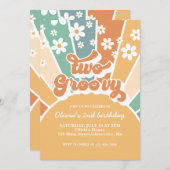 ツーグルーヴィレトロサンシャインレインボーデイジー招待状 招待状 (正面/裏面)