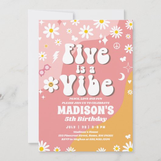 ツーグルーヴィー5th誕生日レインボーピースラブパーティー 招待状 (正面)