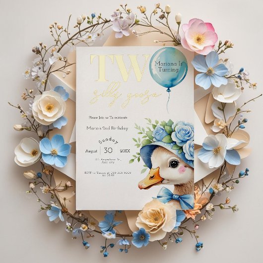 ツーグース間抜けボーイ2nd誕生日招待状 箔招待状