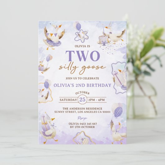 ツーグース間抜け2回目の誕生日パーティの招待状 招待状 (スタンド正面)