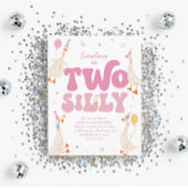 ツーグース間抜け2nd誕生日招待状ガールピンク 招待状