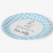 ツーグ間抜けースブルー誕生日 ペーパープレート (アングル)