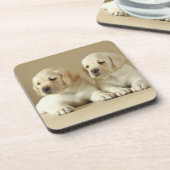 ツーゴールデンラブラドールパピーズ コースター (左側)