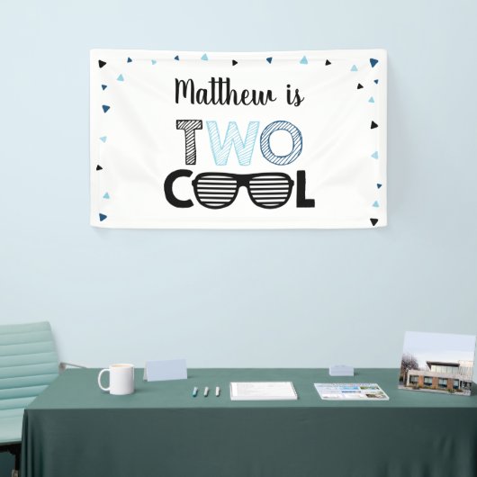 ツーサングラカッコいいスボーイ誕生日 横断幕 (トレードショー)