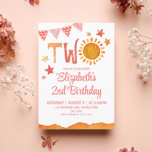 ツーサンシャイン 2歳の誕生日 招待状