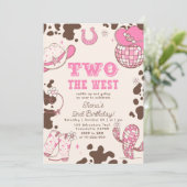 ツーザウエスト女性のカーボーイ2nd誕生日 招待状 (スタンド正面)