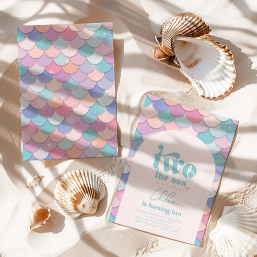 ツーザシーアーチマーメイド招待状 招待状