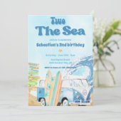 ツーザシーサーフビーチ2nd誕生日招待状 招待状 (スタンド正面)