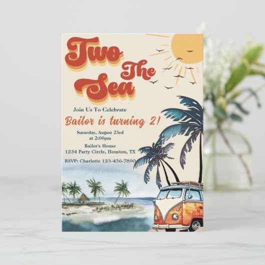 ツーザシーサーフビーチ2nd誕生日 招待状 (スタンド正面)