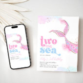 ツーザシーマーメイド誕生日招待状 招待状