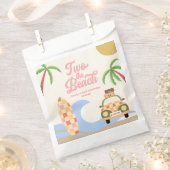 ツーザビーチサーフピンク2nd誕生日パーティー フェイバーバッグ (クリップ留めされた状態)